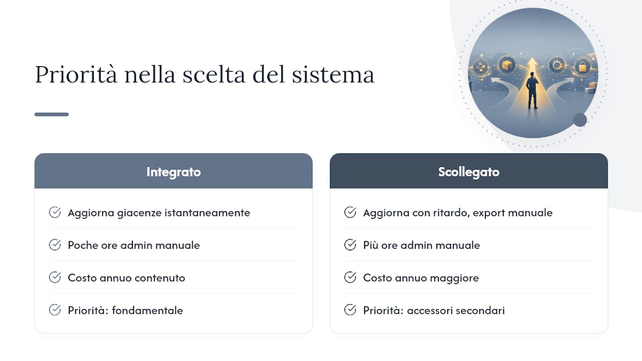 Cosa conta davvero nella scelta del sistema di cassa — overview diagram