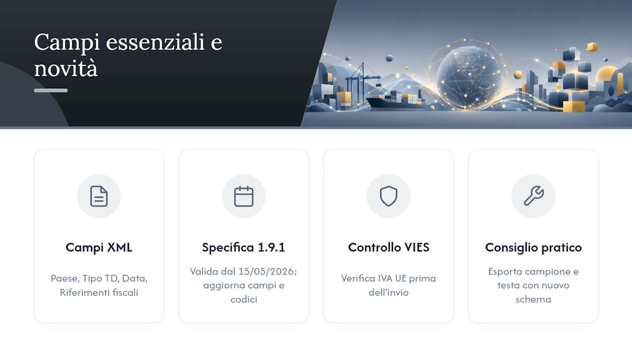 Schema dei campi XML dell'esterometro e loro convalida