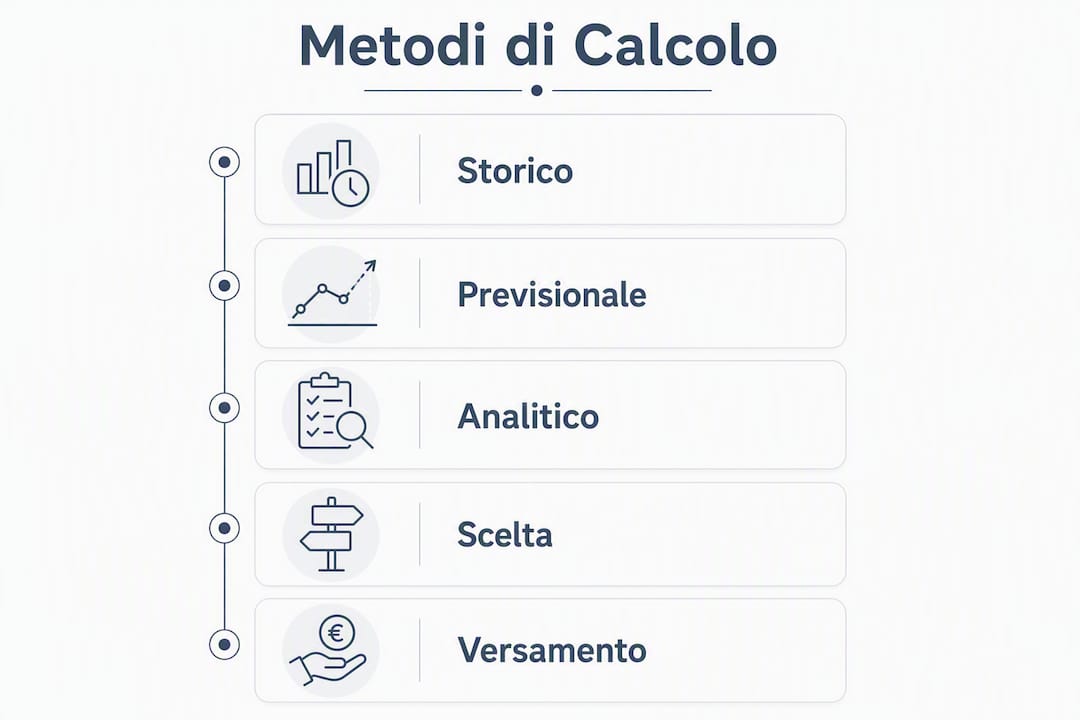 Grafica informativa sulle diverse modalità di calcolo dell’acconto IVA